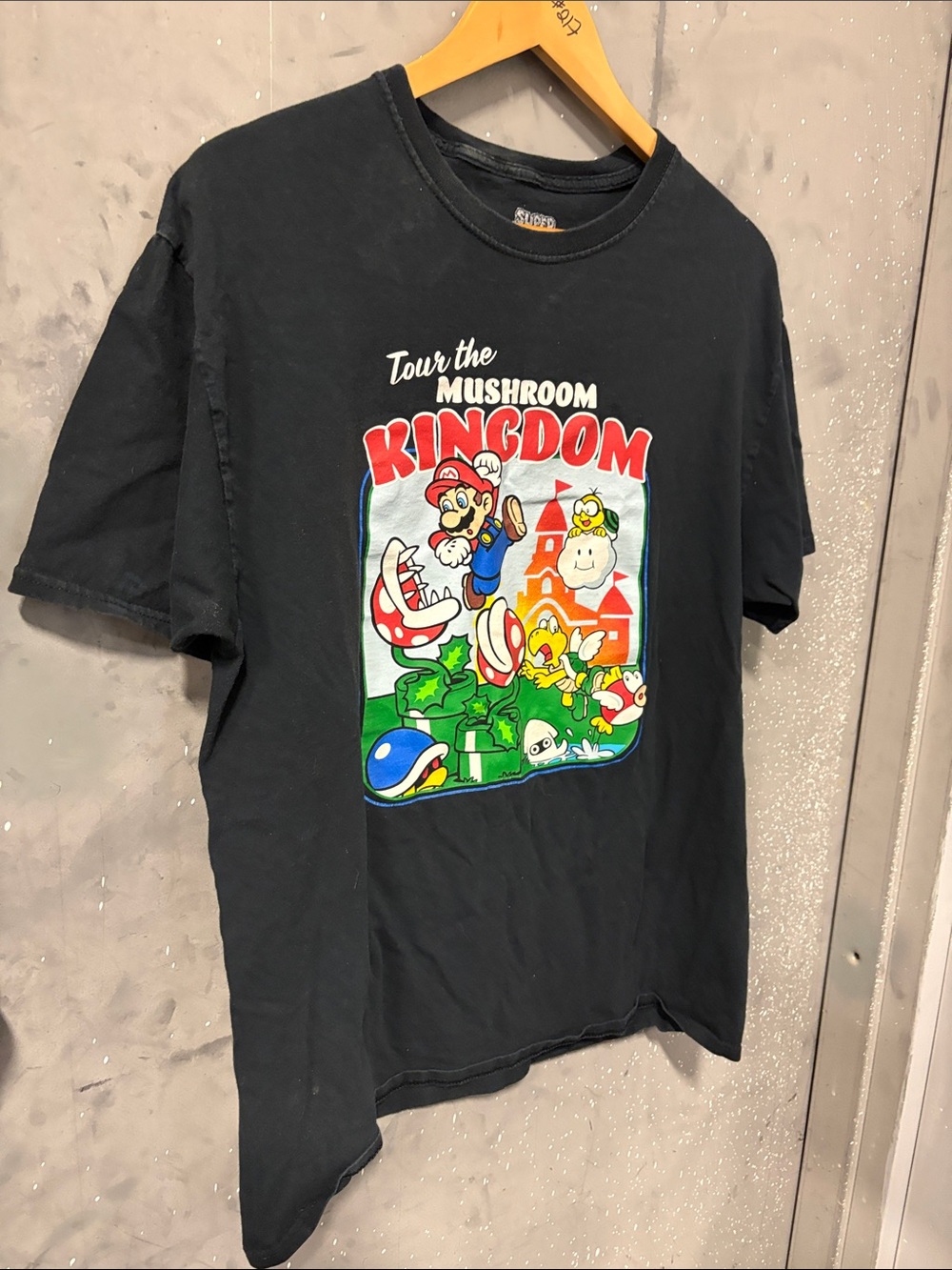 Tour the Mushroom Kingdom Mario Graphic Tee - Black XL - Picture 6 of 7